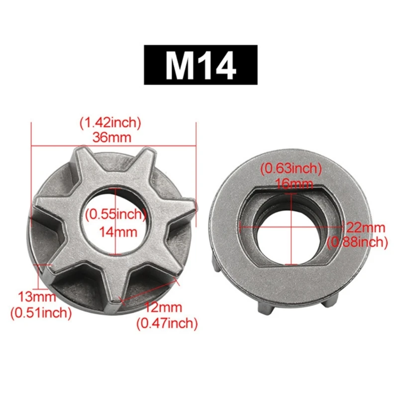 Engranaje de transmisión de piñones, cadena de motosierra eléctrica, amoladora angular, engranaje de sierra eléctrica, 3/6/7 dientes