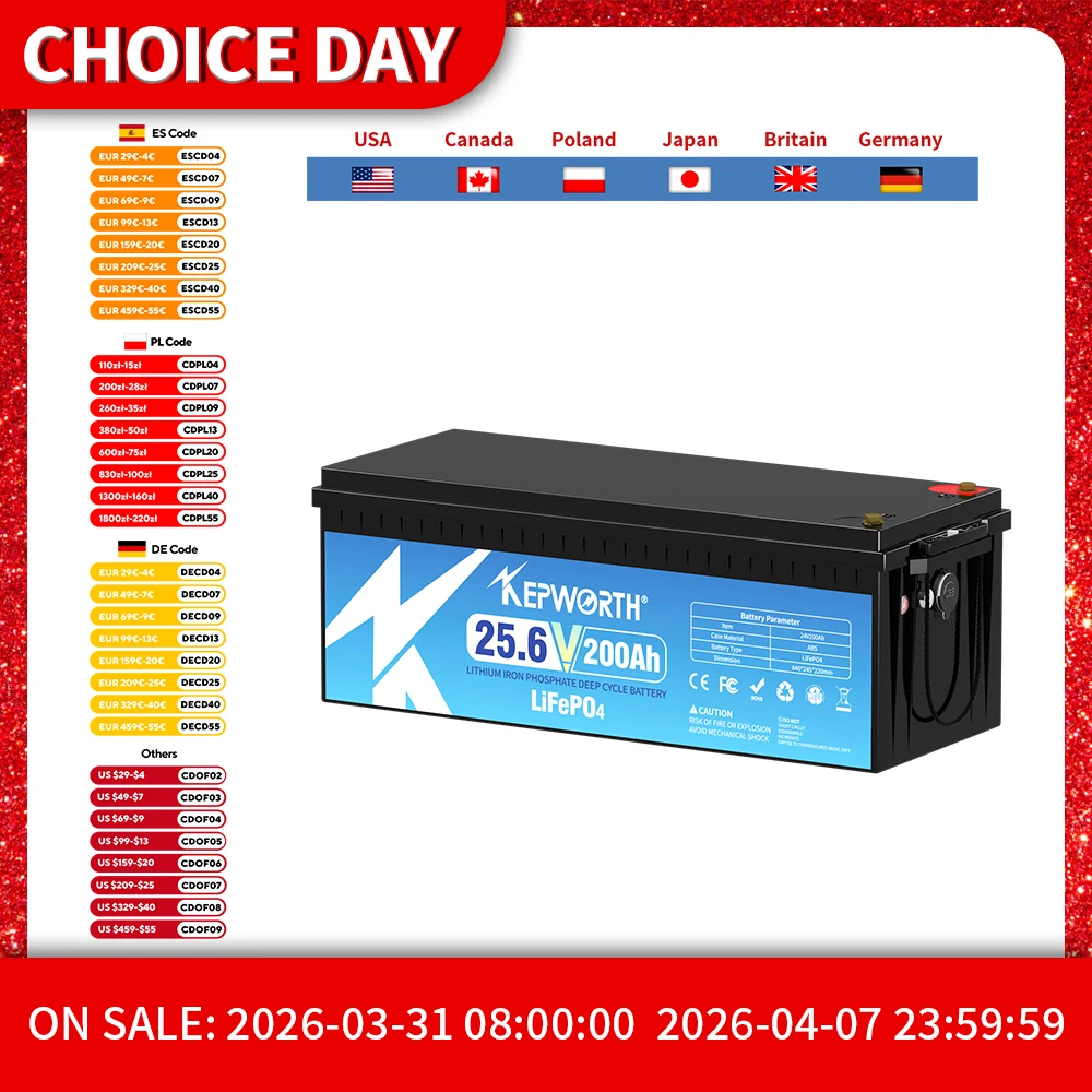 

New 24V 200Ah LiFepo4 Battery 5.12KW Independent Power, Perfect for Boat, Marine, RV, Solar, Trolling Motor, Household Appliance