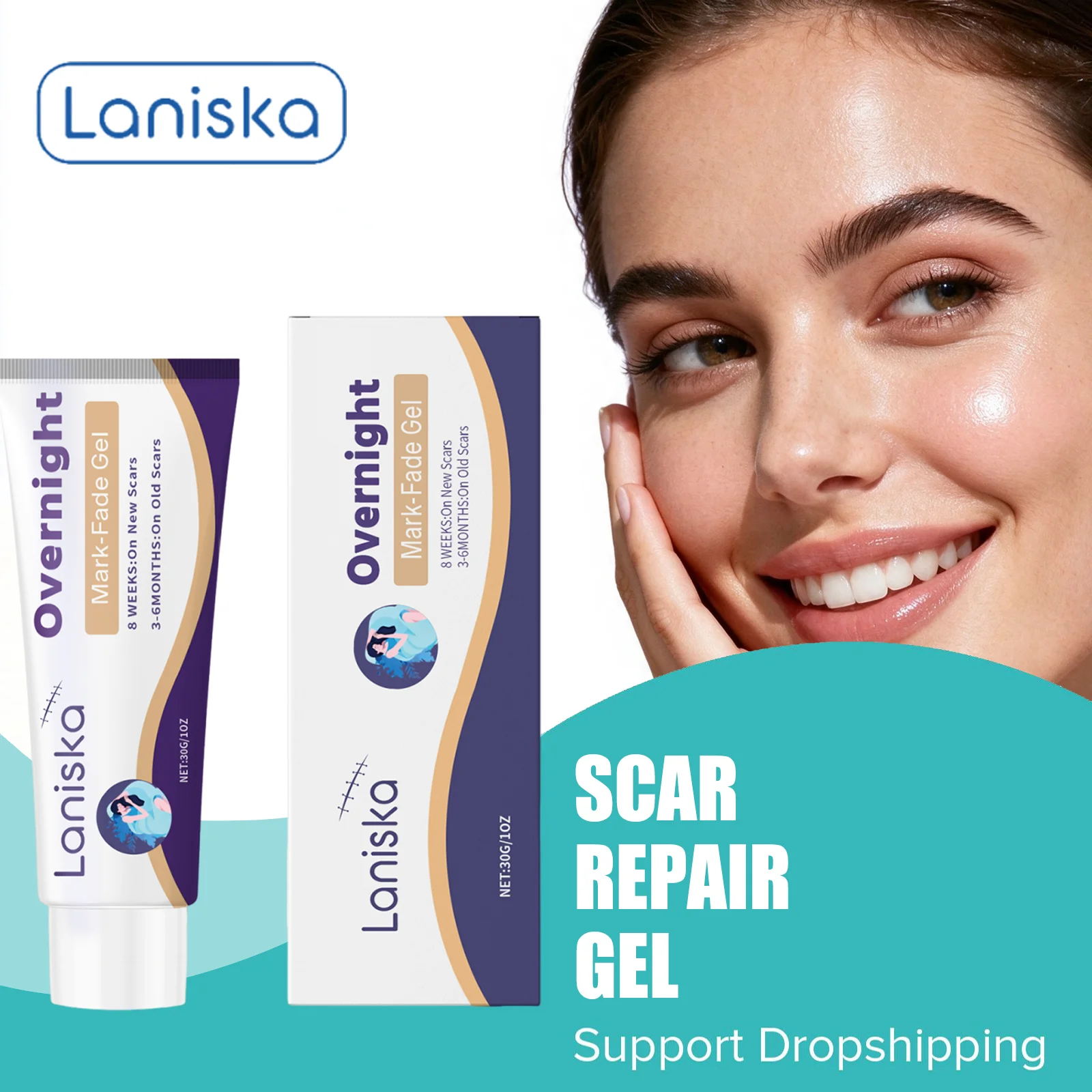 Scar Repair Gel For Old Scar Stretch Mark Burn Mark C Section Marks Gentle Skin Gel For Daily Overnight Skin Mark Maintenance