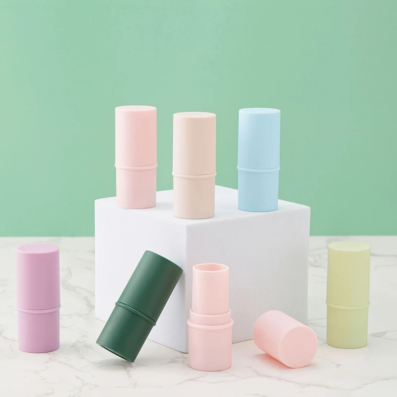 6g Multi-Color Cylinder Solid Deodorants Tubes Green Lip Balm Container Empty Lipstick Bottle Cleansing mask stick