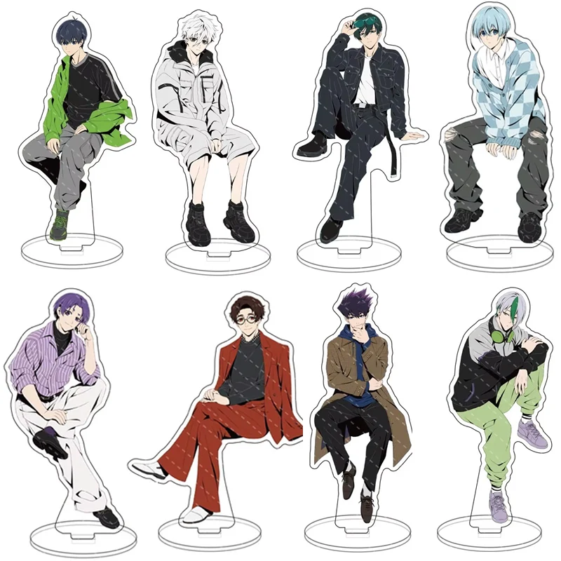 

Blue Lock Anime Acrylic Stand Model Plate Figure Chigiri Hyoma Isagi Rensuke Acrylic Model Plate Cake Topper Holder Accessories