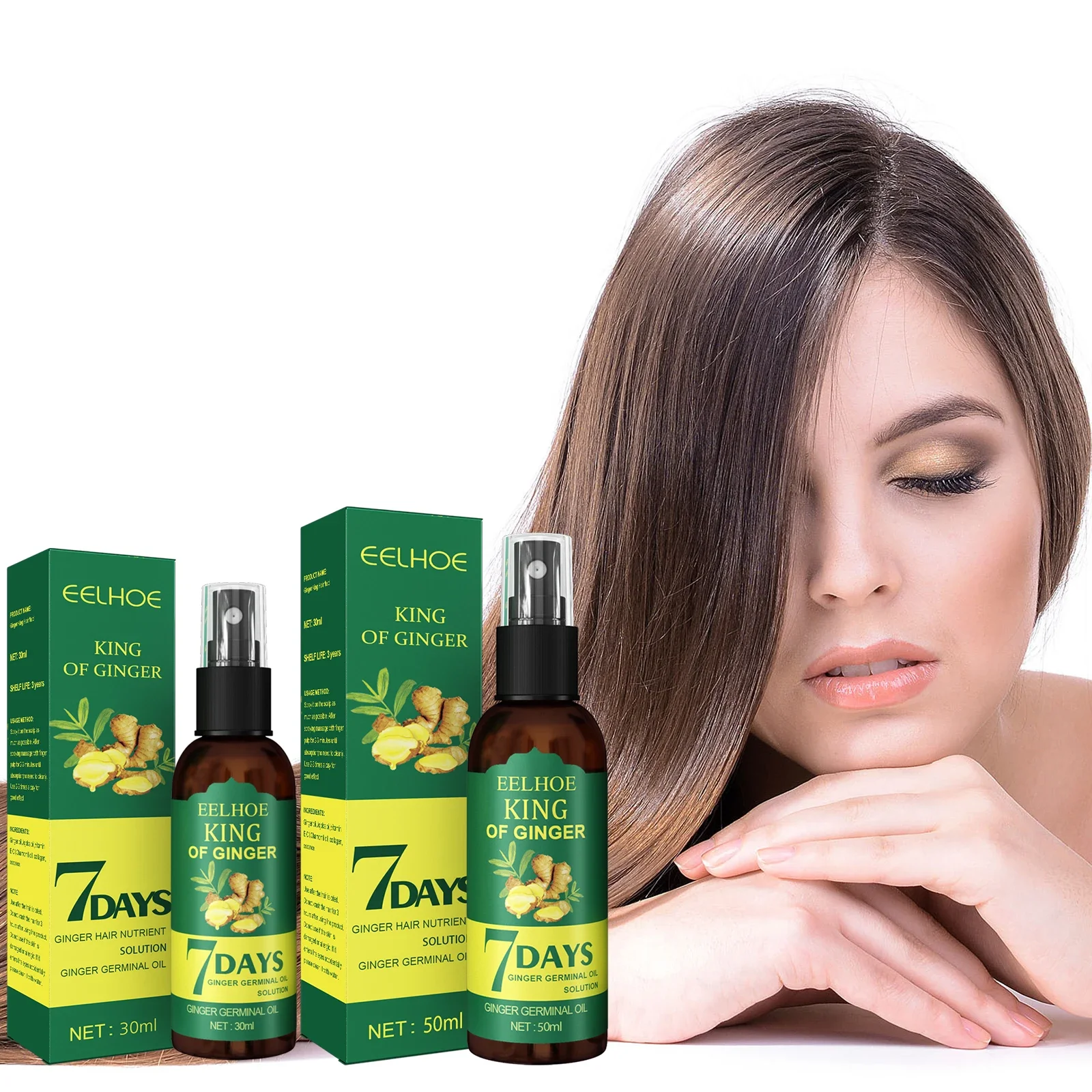 

Antiloss Ginger Hair Growth Essential Oil Hair Regrowth Serum Fast Growth Prevent Baldness Treatment Alopecia Hair Care Product