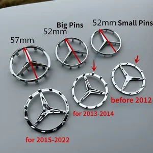 ABS -Auto -Lenkrad -Emblem mit Stiften, Zubehör für Mercedes Benz W166, W212, W213, W246, W176, W177, W205, C180, C63, W167, 52 mm, 58 mm 12 Hauptverkäufe Volante Walking W205 - №8