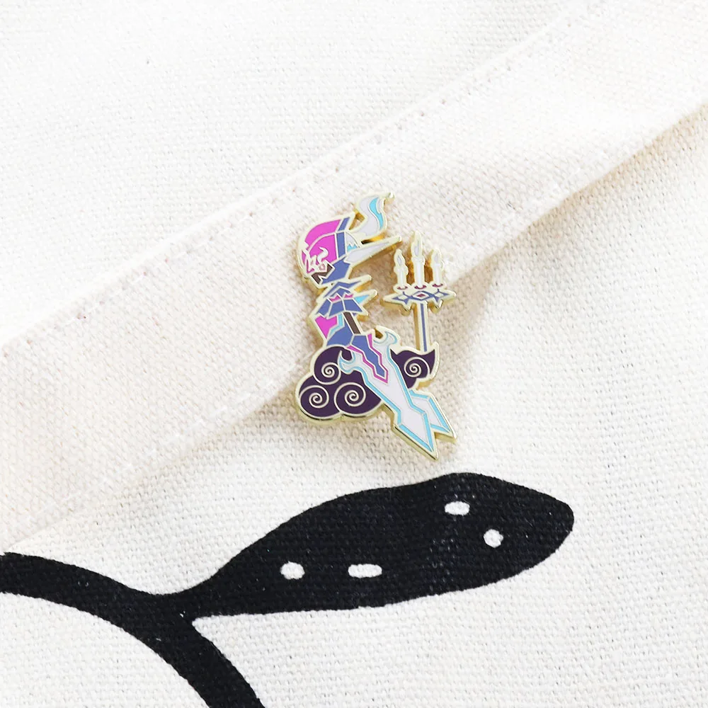 Vermillion Blade Ghost Fire attributes Ceruledge genie form Enamel pin Anime and game fans gift decoration badge
