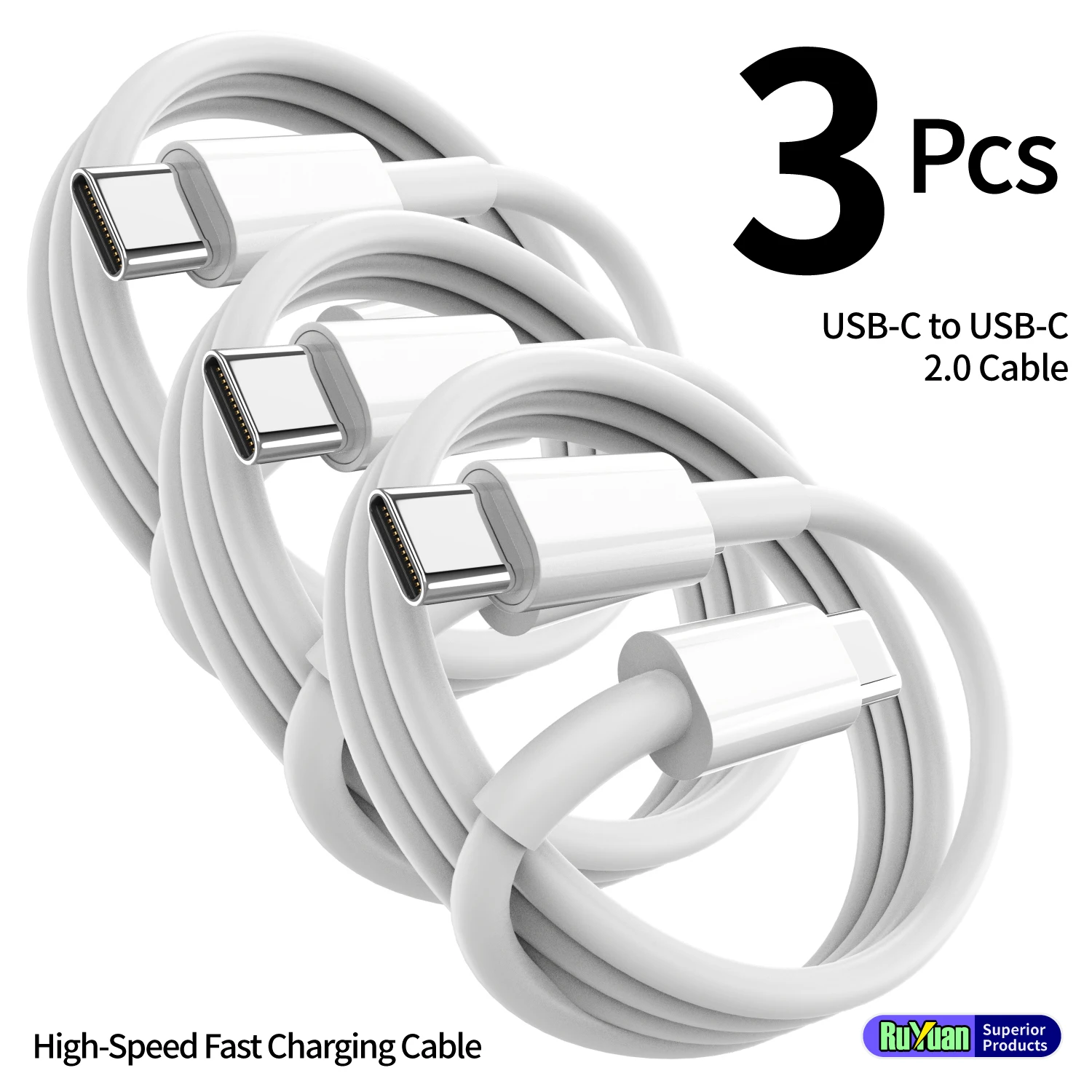 USB-C to USB-C Fast Charger Cable, 480Mbps Speed, USB-IF Certified, for iPhone 18/17/16/15, iPad, MacBook, Samsung Galaxy