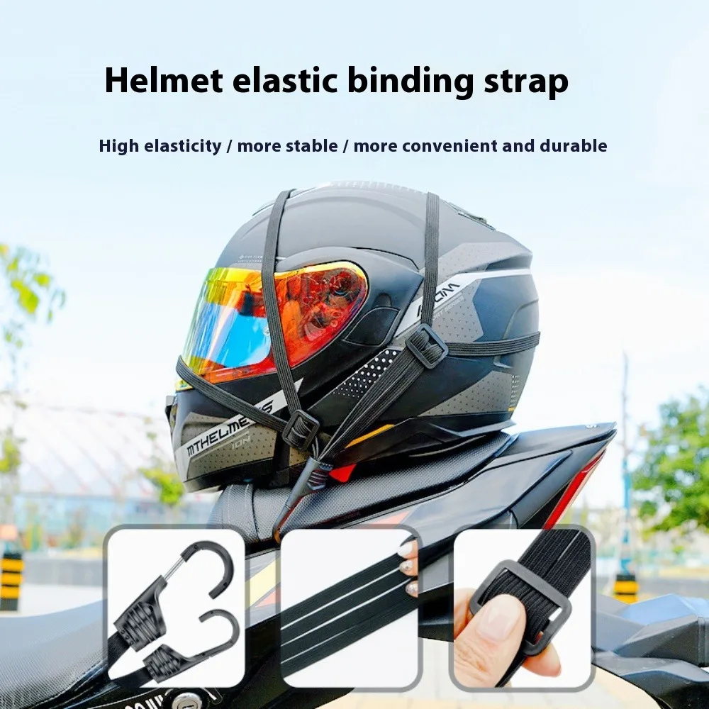 

Motorcycle Luggage Strap Moto Helmet Gears Fixed Elastic Buckle Rope High-Strength Retractable Protective Universal 60cm 90cm