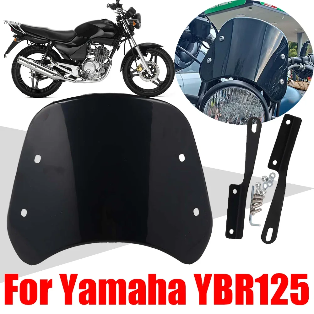 For Yamaha YBR125 YBR125K YBR 125 K G 125K 125cc YBR125G Accessories Retro Windscreen Windshield Wind Screen Deflector Cover