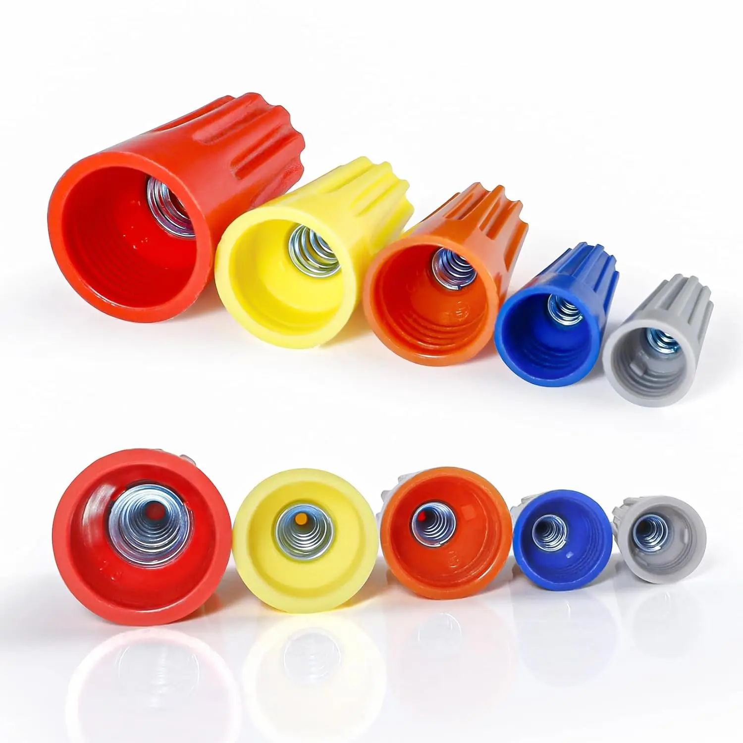 180 قطعة من موصلات الأسلاك، موصلات الأسلاك الكهربائية العازلة مع زنبرك، أغطية الأسلاك المحمولة للاتصال السريع