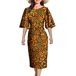New 2025 Polynesian Casual Dresses Custom Design Slim Elegant Puletasi Polynesian Tribal Dresses Comfy Evening Dress