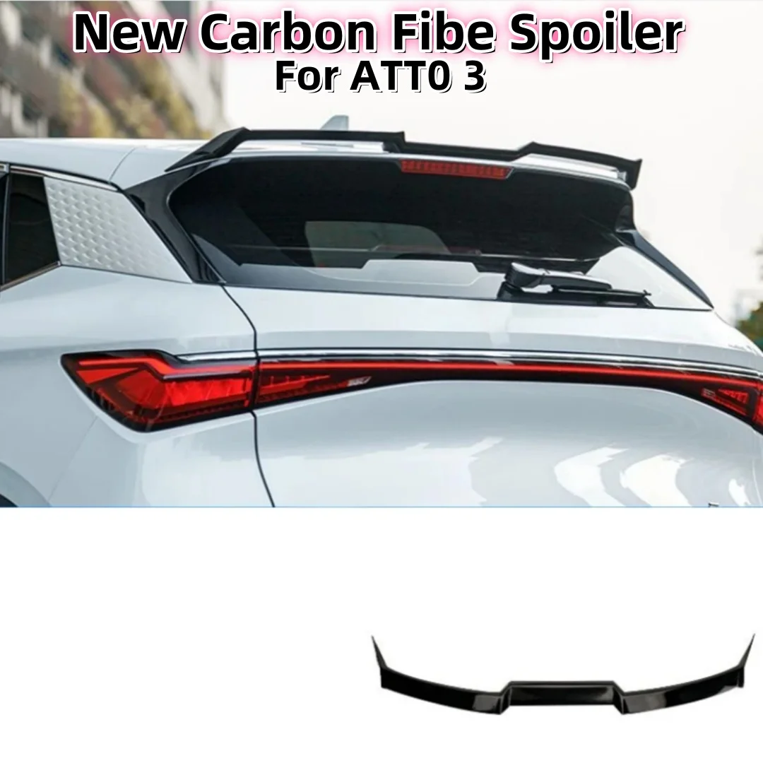 

New Carbon Fibe Spoiler BLACK For BYD atto 3 2022 2023 2024 LHD RHD Car Tail Rear Trunk Spoiler Lip Wing