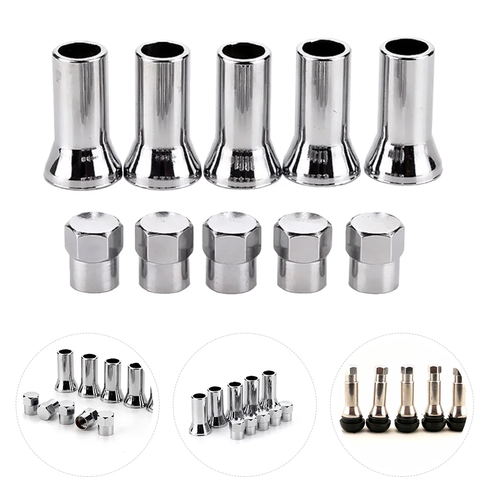 2 Sets Tr414ac Decoration Tire Valves Stem Caps Decorate Sleeves and Tyre Car Aluminum Alloy