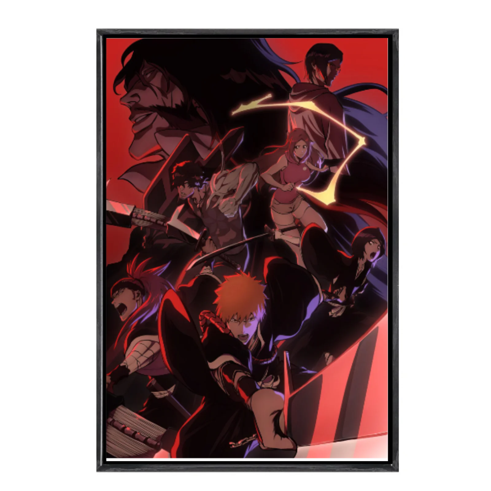 

Японская манга, многоразмерный холст, постер в двойной рамке, настенное искусство, домашний декор отбеливателя для гостиной, спальни