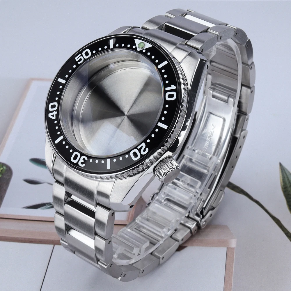 

42mm Mechanical Watch NH35 Case 316L Steel Bracelet Sapphire For NH35 NH36 NH34 NH38 28.5mm Dial Mod SPB185/SPB187J1 Watch Parts