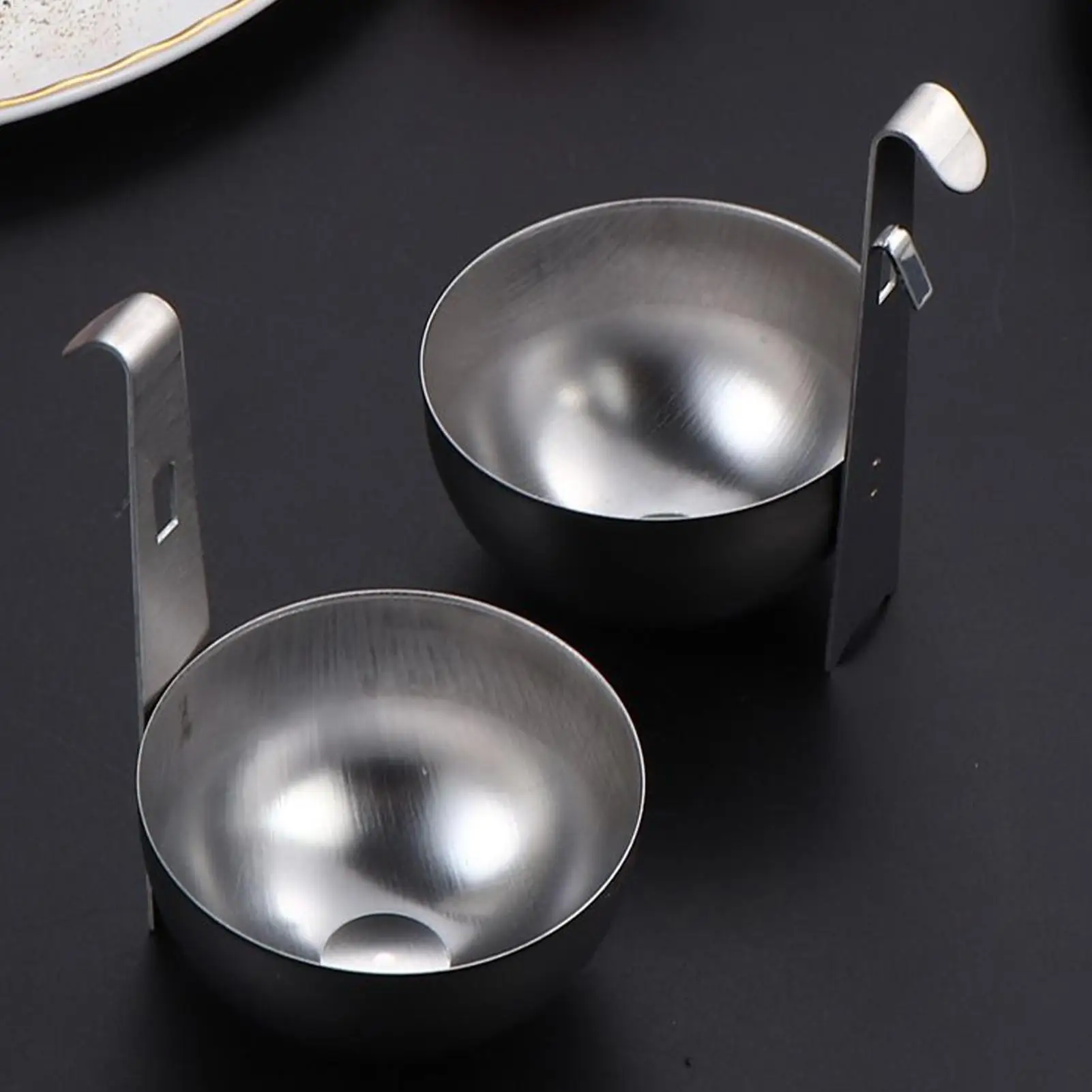 Stainless Steel Egg Poacher Nonstick Heating Mold with Hanger Hook Kitchen Cooking Steaming Gadgets Tools Cookware Steame