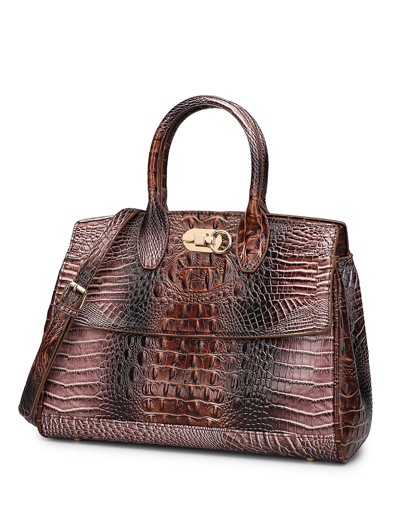 

Leather Rare Leather Women's Bag Crocodile Texture Bag Fashion Single Shoulder Crossbody Shoulder All Simple Hand Bag y2k itabag