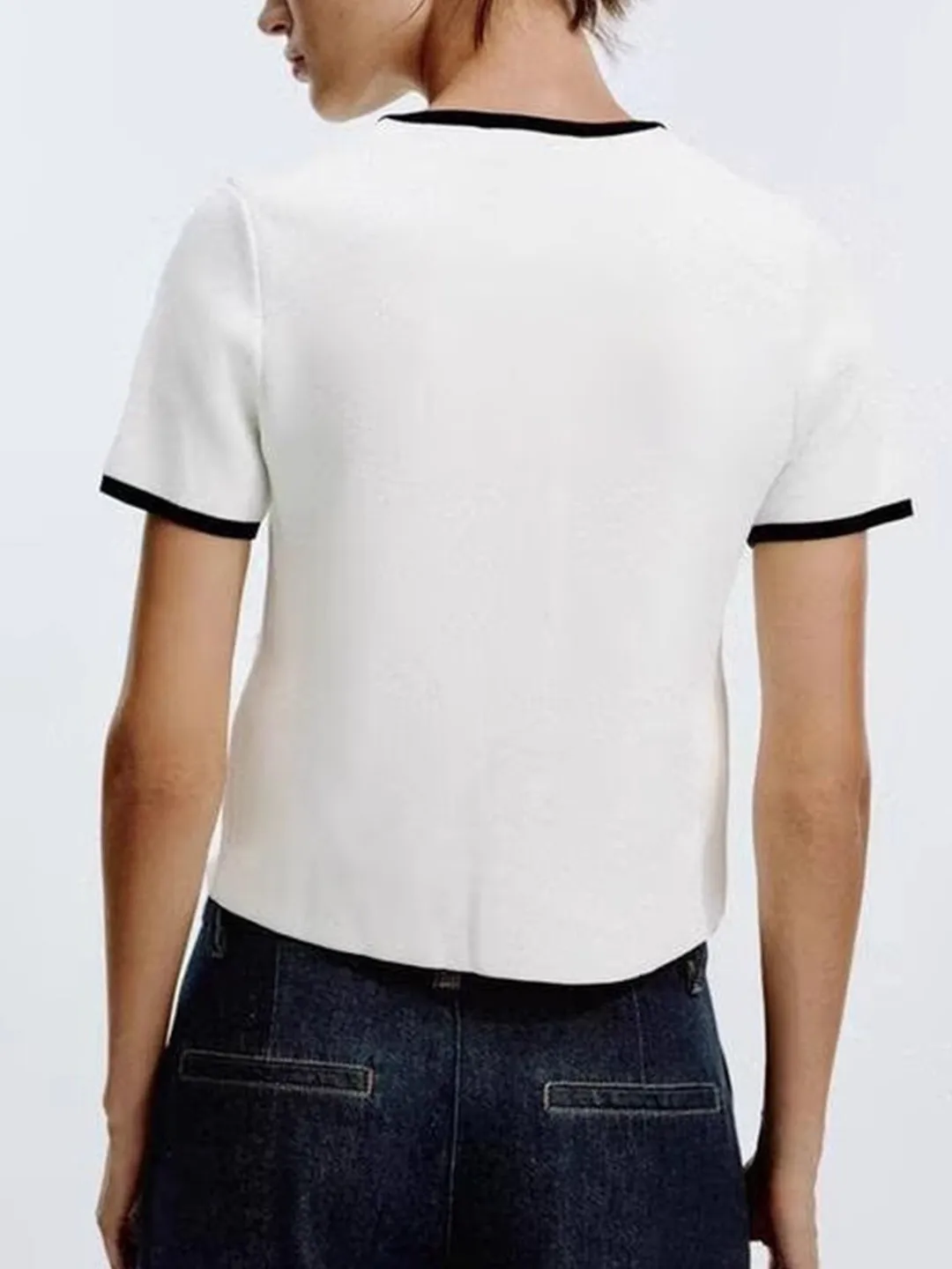 سترة Sweet Faion Color Blo round Ne ort Sve مفتوحة ملابس خارجية محبوكة وصلت حديثًا لخريف 2025 بوليستر F... #3