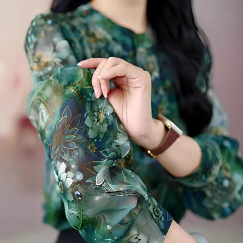 

Трансграничная защита от солнца, новый тонкий эластичный модный топ с принтом, новый летний крутой удобный пуловер из ледяного шелка для женщин