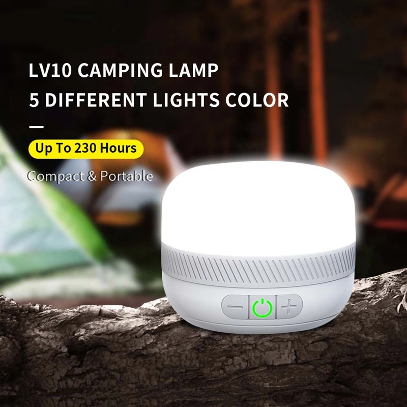 Luz de Camping al aire libre LED linterna de Camping LV10 230 horas recargable con accesorio de iluminación magnético