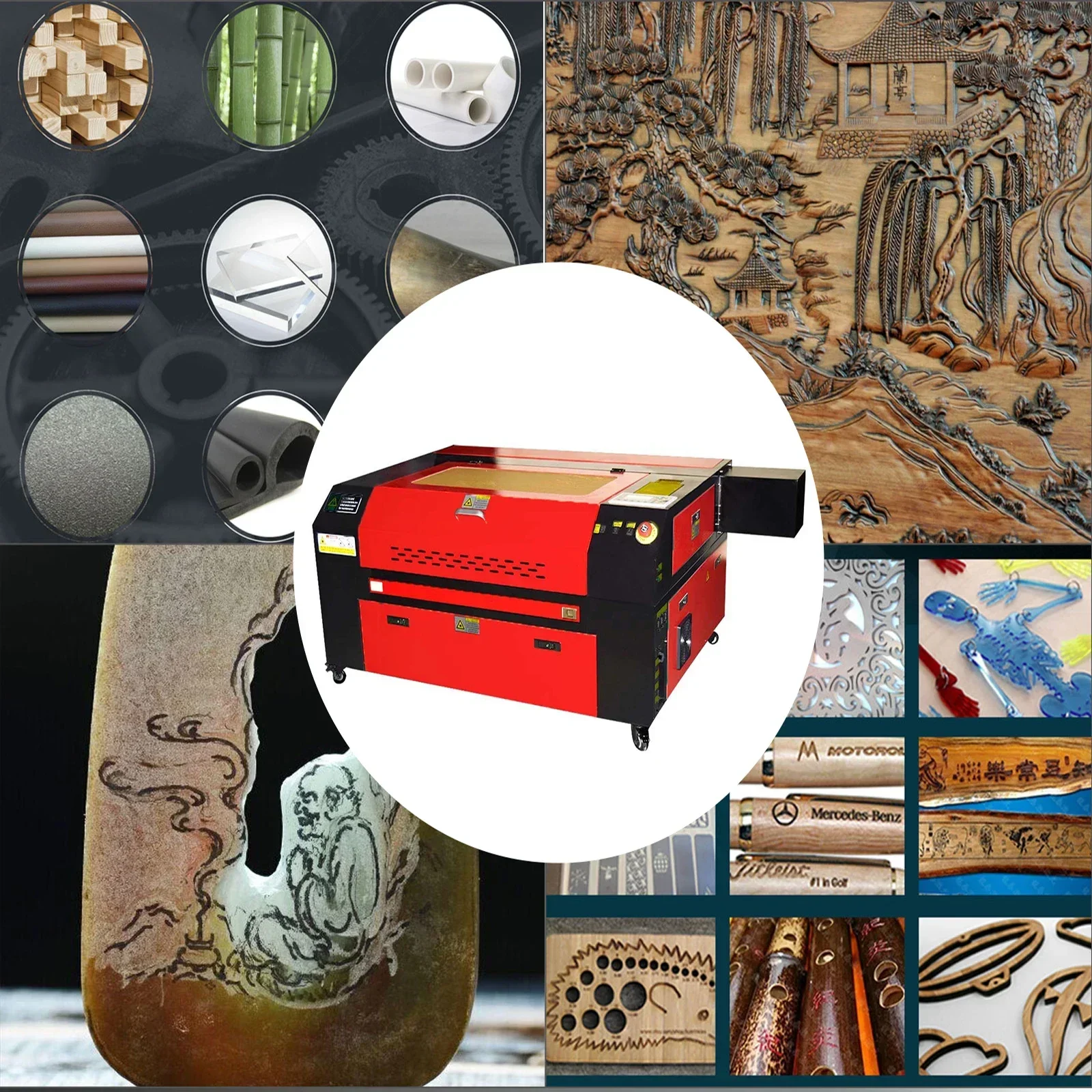 SIHAO K80 Laser Engraving Machine 80W Laser Machine Engraver Cutter Cutting Machine RUIDA Digital Control Panel For Wood Acrylic