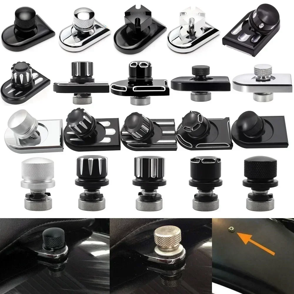 Motorcycle Universal Rear Fender Seat Screw Bolt Nut Knob Cover For Harley Sportster Fatboy Dyna Softail V-ROD Touring Tri Glide