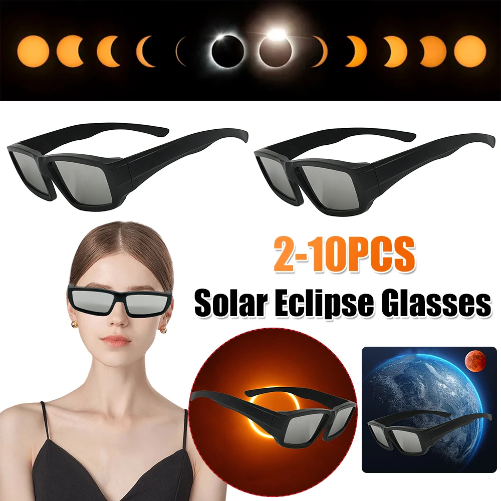 Gafas para Eclipse Solar con Certificación ISO, Lentes de Protección para Observación del Eclipse Solar, para Ver el Eclipse Solar de Forma Directa