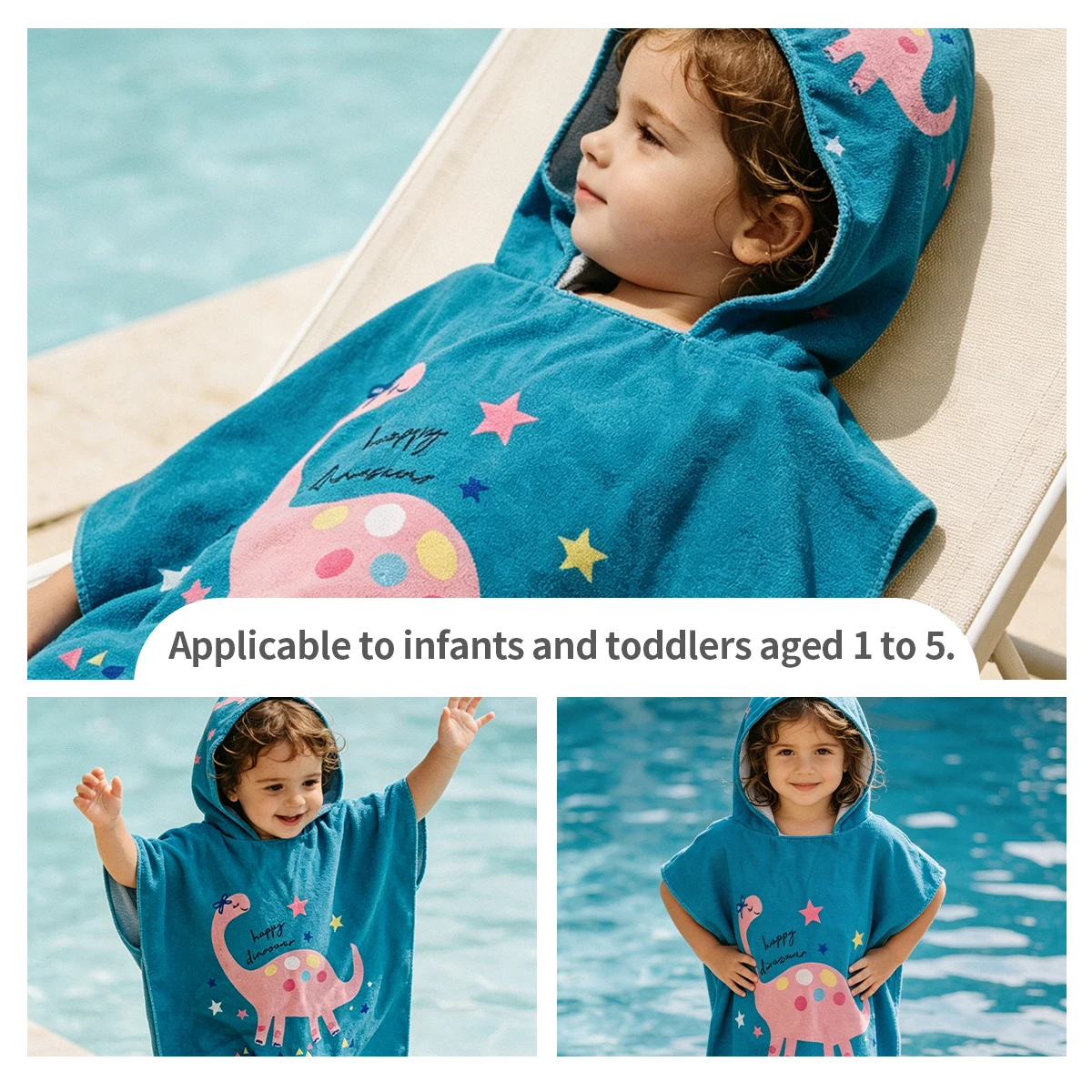 Happyflute Cartoon Baby Bath Towels Soft Newborn Hooded Towel Blanket Toddler Bathrobe Warm Sleeping Swaddle Wrap for Boys Girls