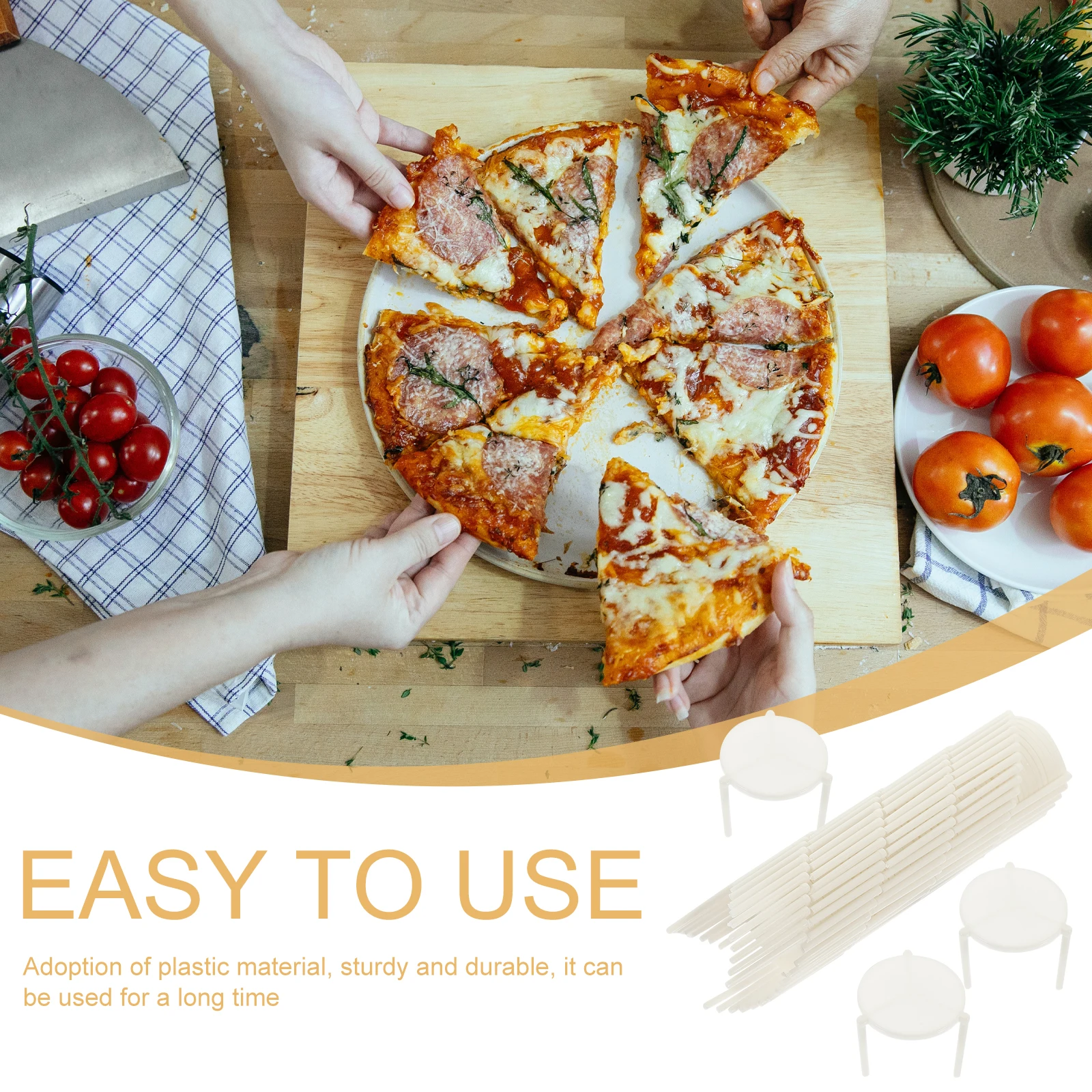 

100 Pcs Pizza Tray St Tripod Triangle Separation Rack Kitchen Accessories Reusable Plastic Brace Support Frame Fixing Tripods
