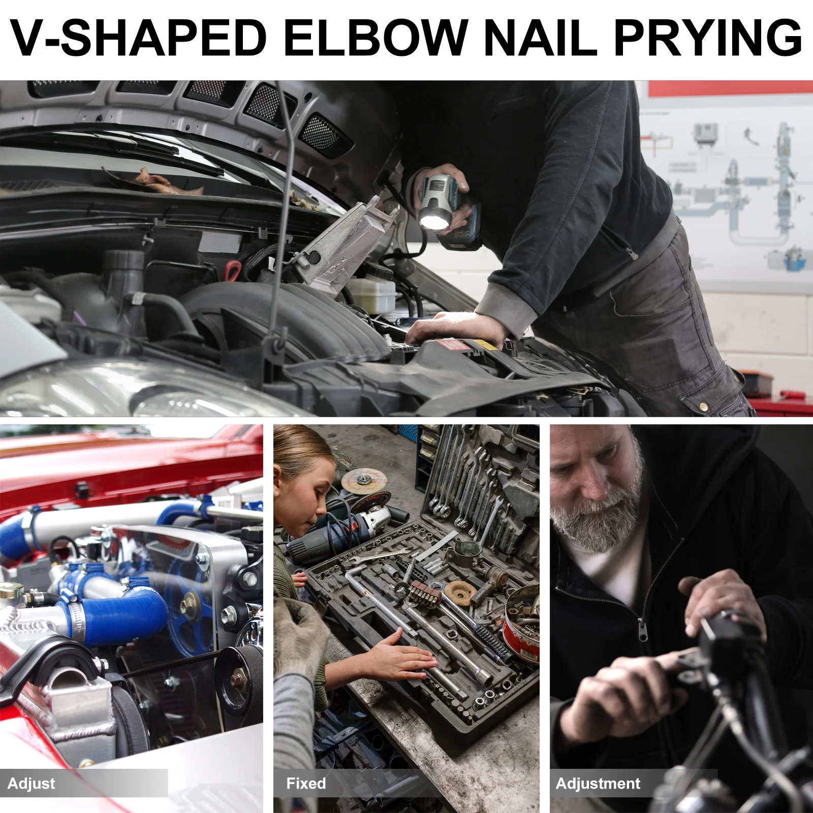 

2 pcs V-Bend Nail Pullers Alloy Steel Screw Lifting Tools Anti-Slip Handle Pin Remover Tool For Efficient Screw Extraction Hand