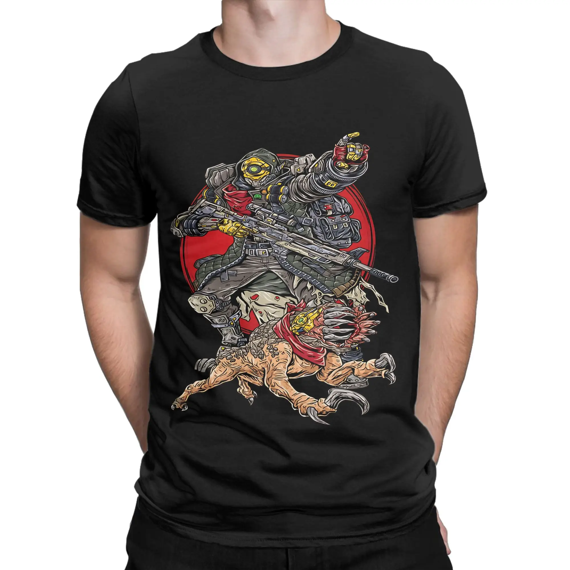 FL4K The Beastmaster with Guard Skag bBorderlands 3 Rakk Attack Funny Graphic 100% Cotton T-Shirt bBorderlands Tees Tops For Men