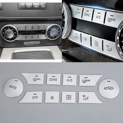 10pcs/Set Center Console Air AC Button Cover Trim Fit for Benz C CLS GL GLK ML W204 S204 W166 C218 X218 X164 X166 X204 W164 ABS