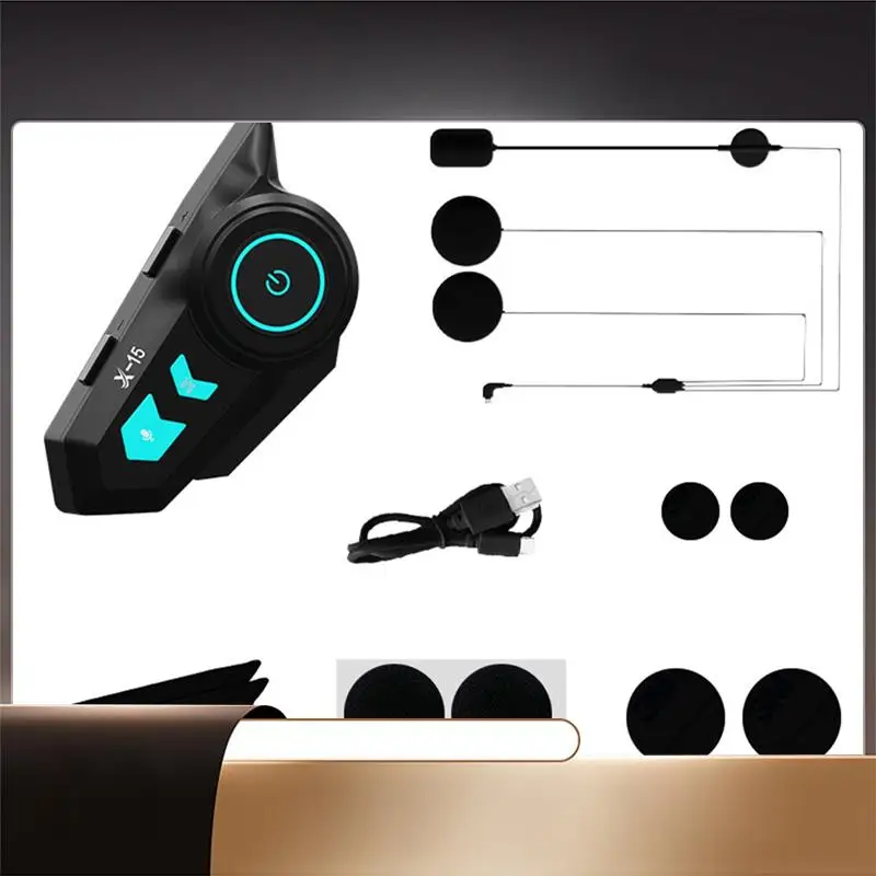 

X-15 Helmet Bluetooth Headset Motorcycle Bluetooth Headset Riding HD Call Headset IP65 Waterproof Headset-X64A