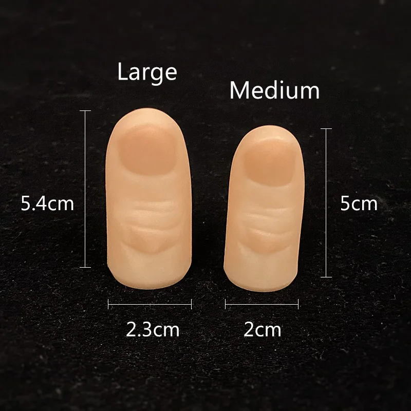 5Pcs/lot Polymer Resin Thumb Tip Magic Trick Realistic Fake Thumb Silk Magia Close Up Illusion Gimmick Mentalism Props Accessory