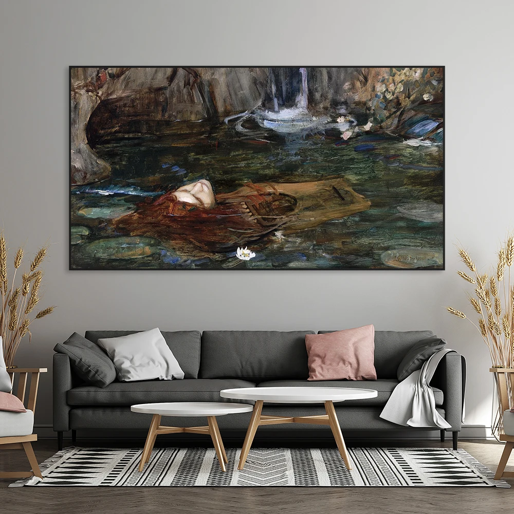 Classical Oil Painting Prints Study For Nymphs Finding The Head Of Orpheus Poster John William Waterhouse Large Canvas Painting