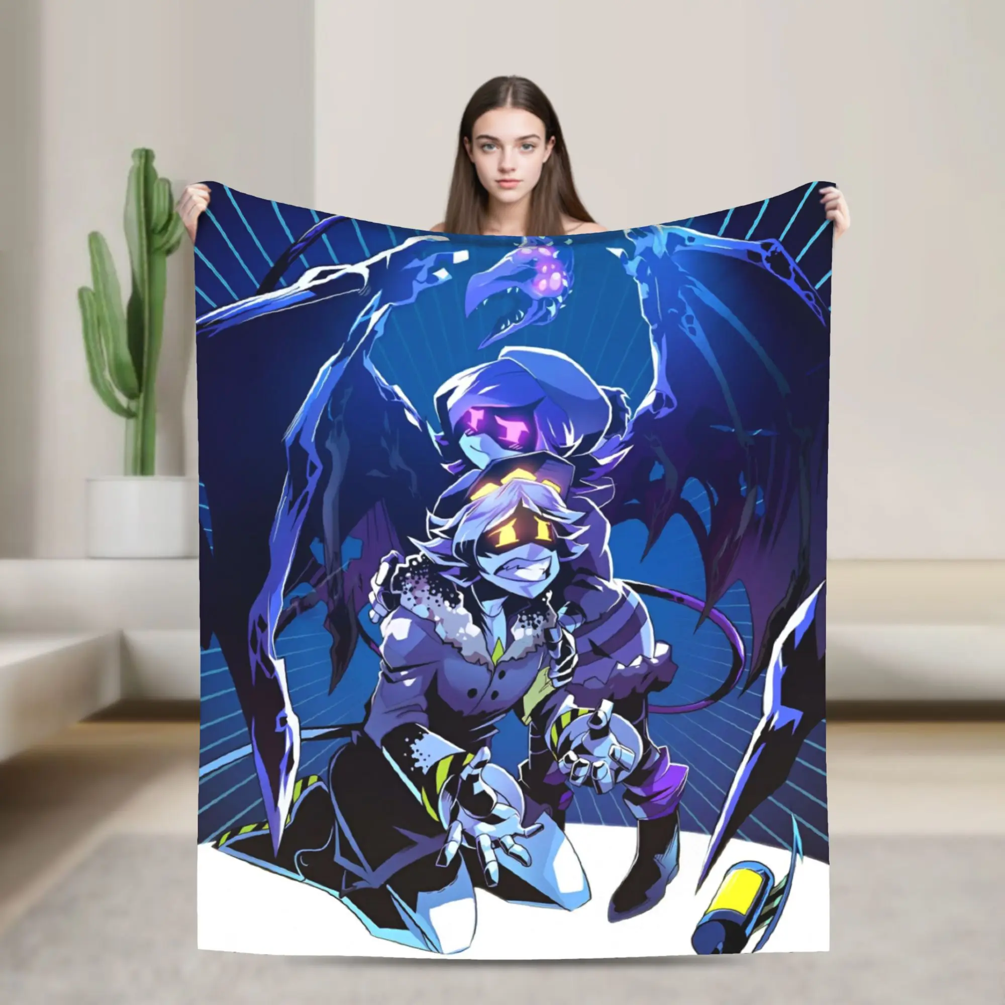 Murder Drones  Blanket Uzi Doorman Wool Funny Breathable Throw Blanket for Bedspread  Winter
