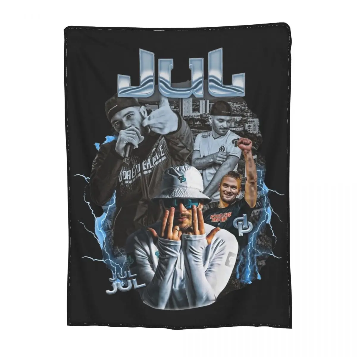 Rapper Jul Bootleg Merch Blankets Velvet Sofa Vintage Throw Blanket Comfortable Soft for Bedroom Quilt