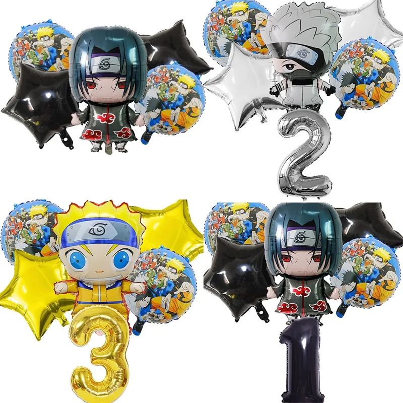 Balony dekoracyjne na przyjęcie urodzinowe Naruto, dekoracje na baby shower, balony z motywem Kakashi, Itachi, kreskówki, anime, gadżety i akcesoria.