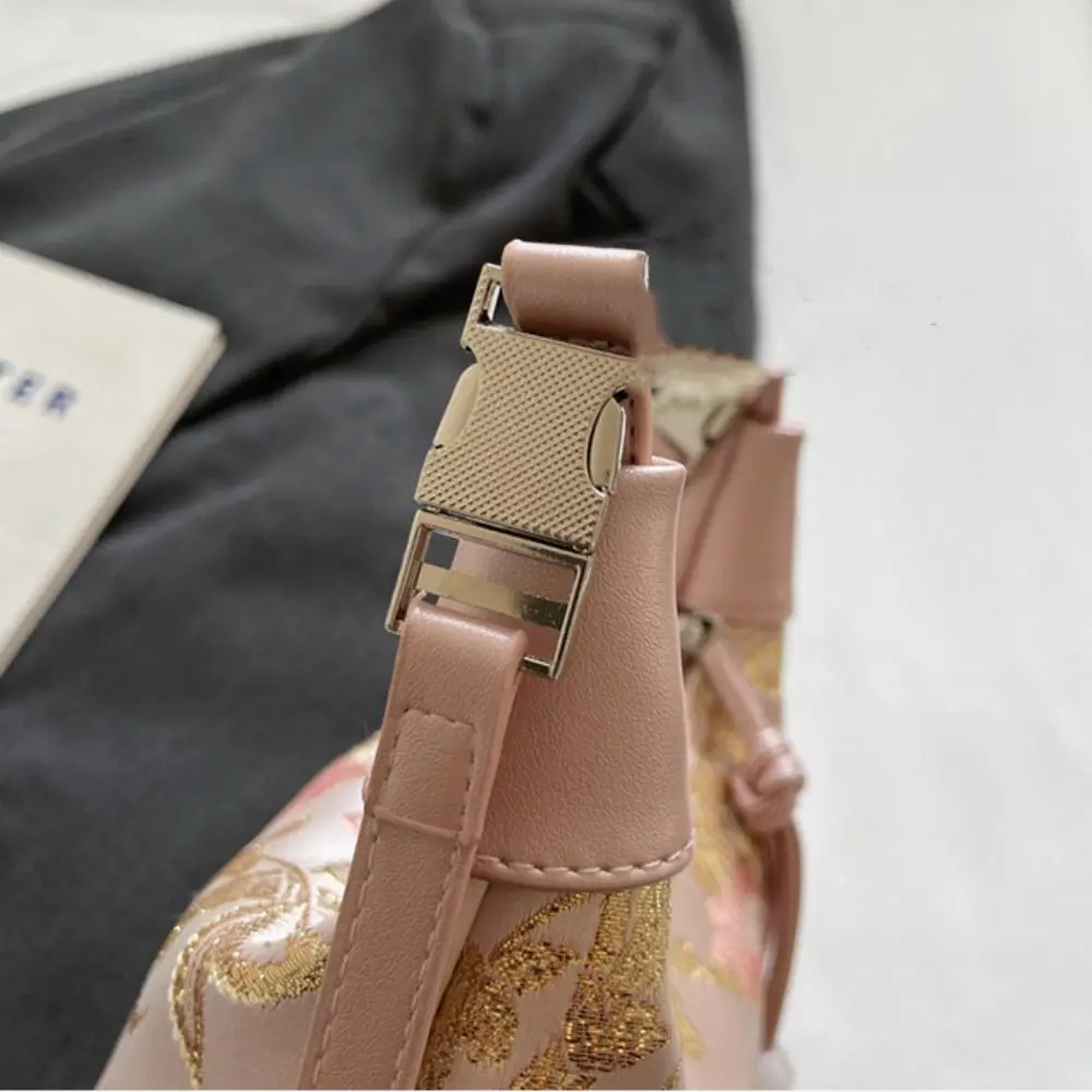 Portable Embroidered Chinese Style Handbag Canvas Purses Hanfu Embroidery Handbag Crossbody Bag Zipper Cheongsam Bag Party