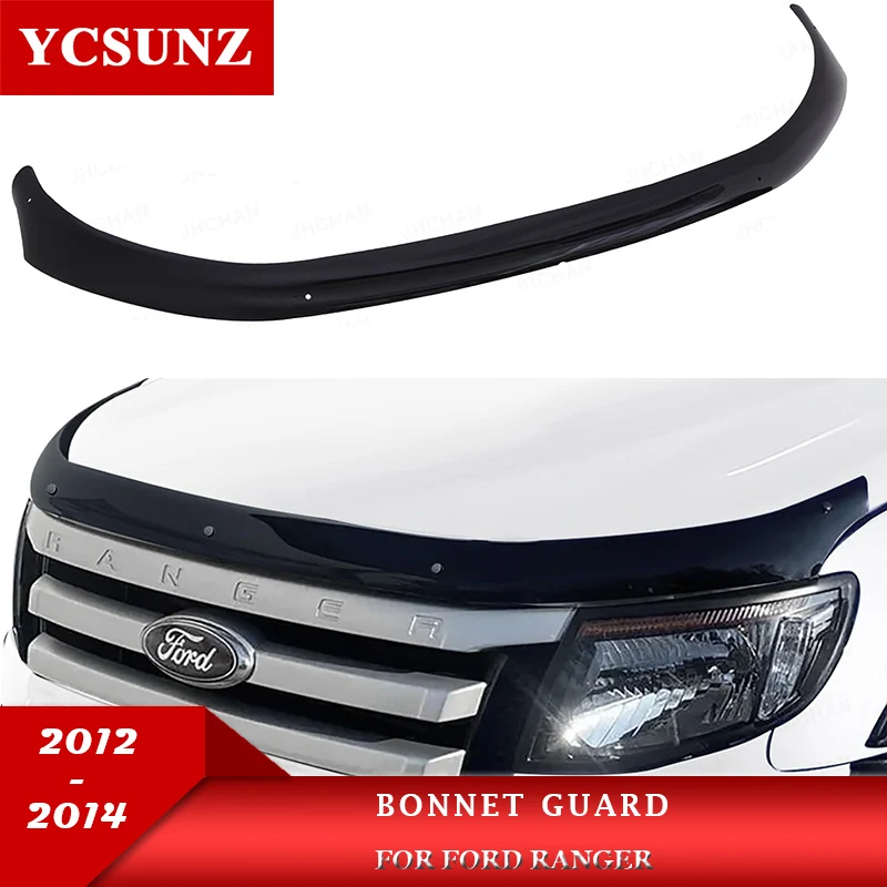 

Acrylic Bonnet Guard For Ford Ranger Wildtrak T6 2012 2013 2014 2015 Front Bug Hood Deflector Protector Double Cabin Accessories