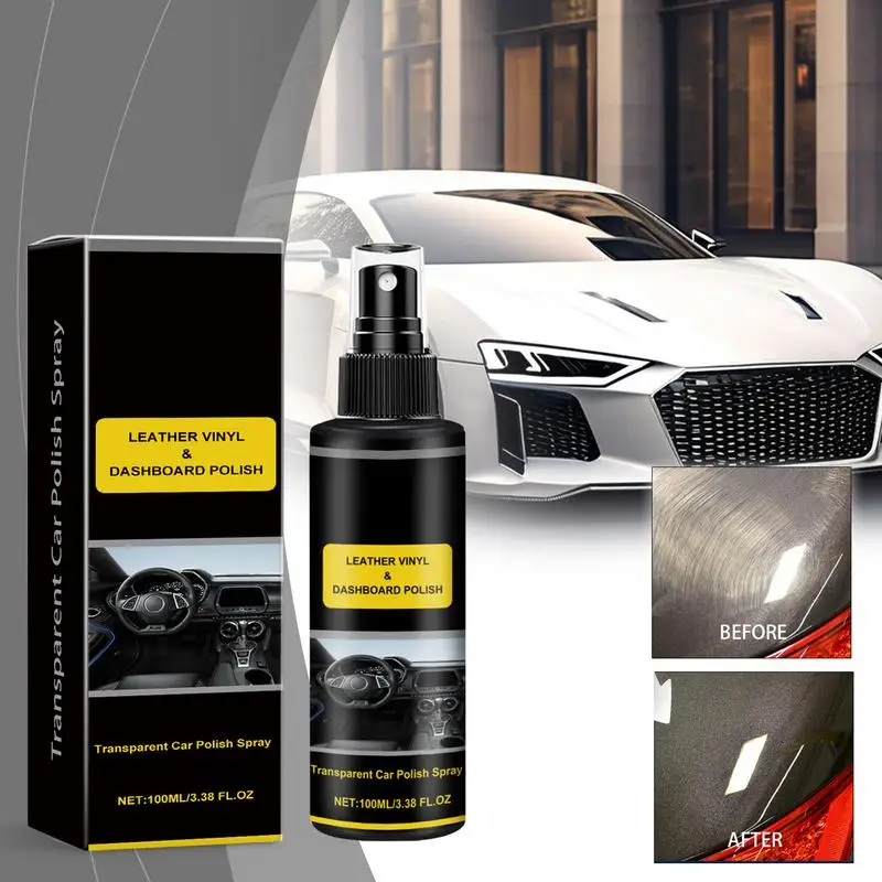 Car Ceramic Quick Coating Spray 100ml Auto Detailing Liquid Nano Spray Hydrophobic Refresh Fast Fine Scratch Repair Spray For