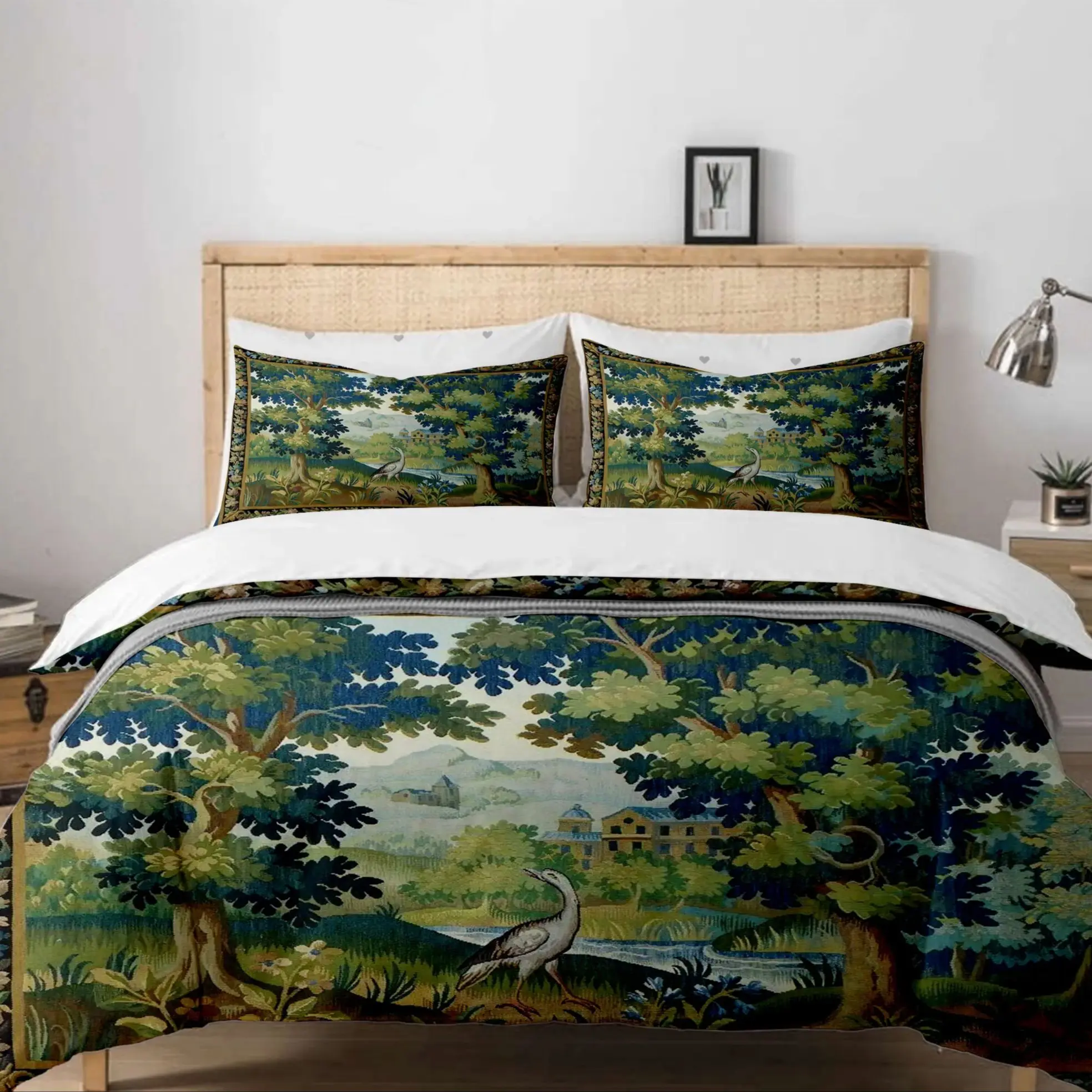 

Комплект пододеяльников Flemish Verdure Renaissance King Queen Double Full Twin, одноразмерный комплект постельного белья для мальчиков