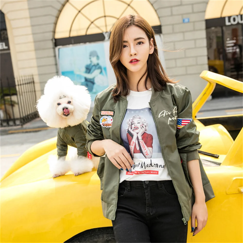 Dog Parent-child outfit Pet outfit Spring  Autumn Thin Coat Jacket Fying suit