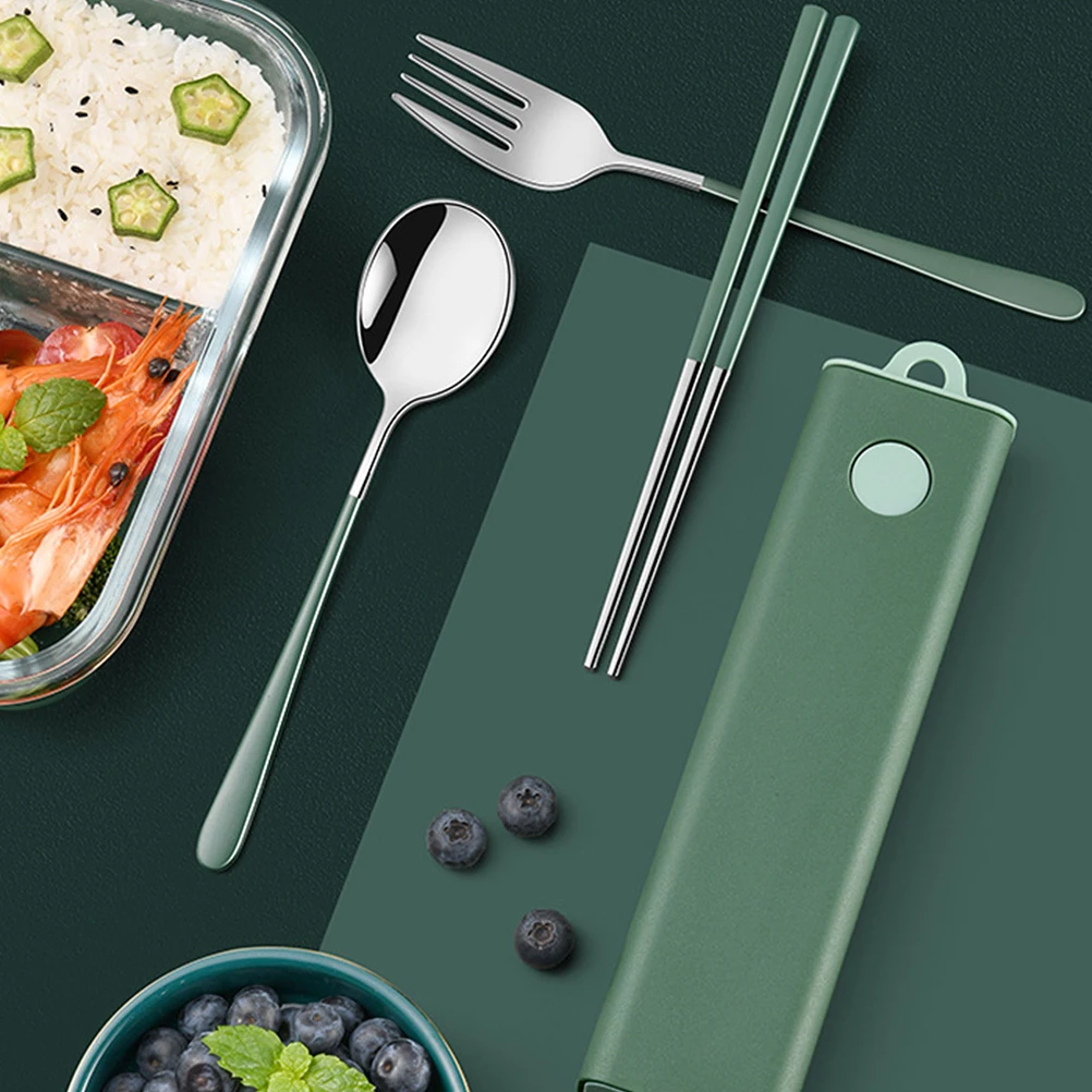 

Portable Cutlery Set Chopstick Forks Picnic Accessories Travel Utensils Chopsticks Spoons Camping Gear
