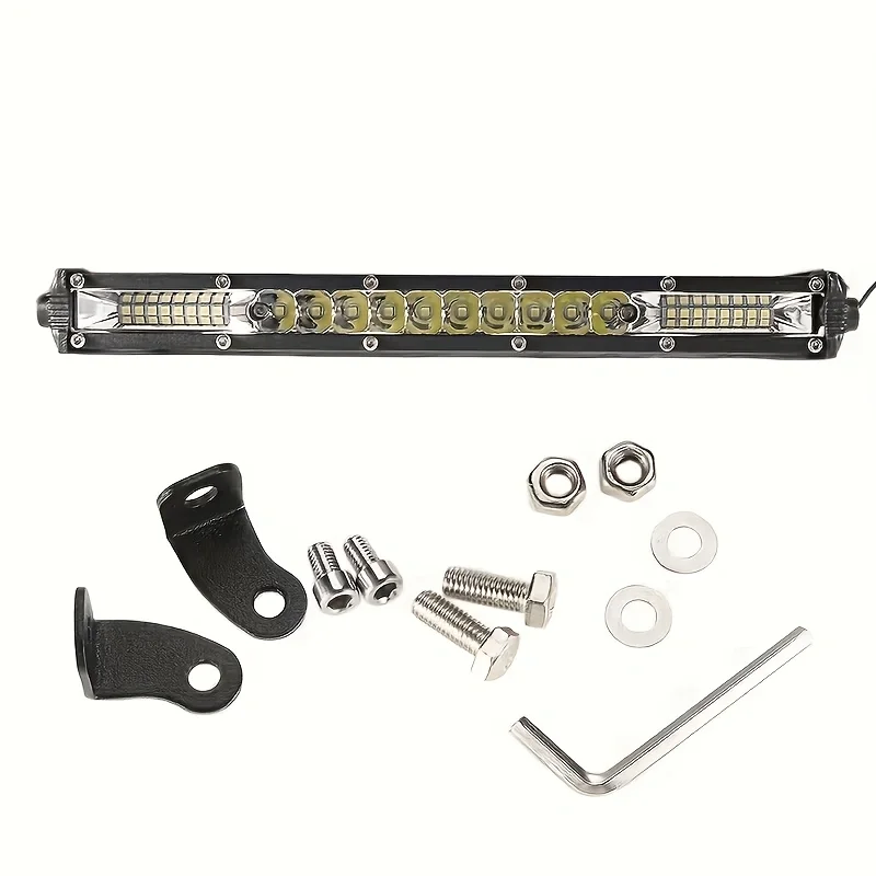 Ultra-Bright LED Light Bar & Work Light Combo Kit, White Light, Universal Fit for 4x4 Offroad Vehicles,