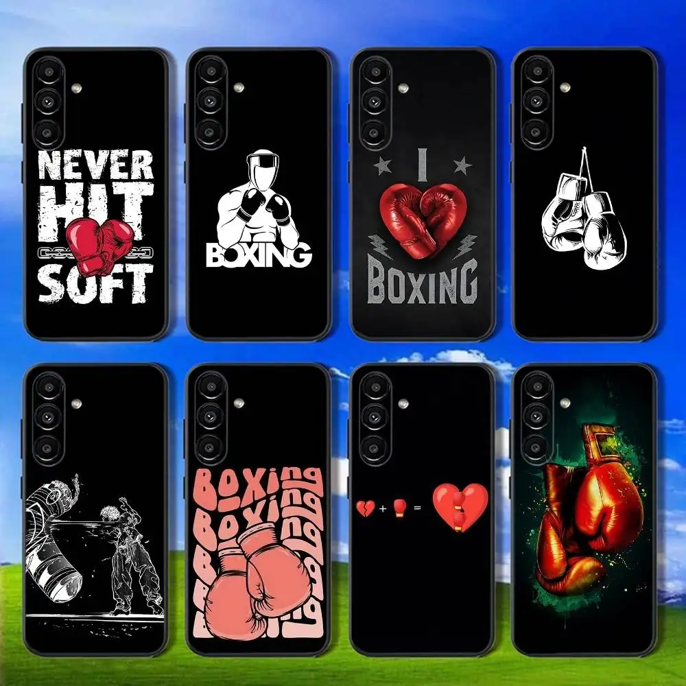 

Phone Case For Samsung Galaxy A13,A21s,A22,A31,A32,A52,A53,A71,A80,Boxing Gloves Sport Soft Black Shell
