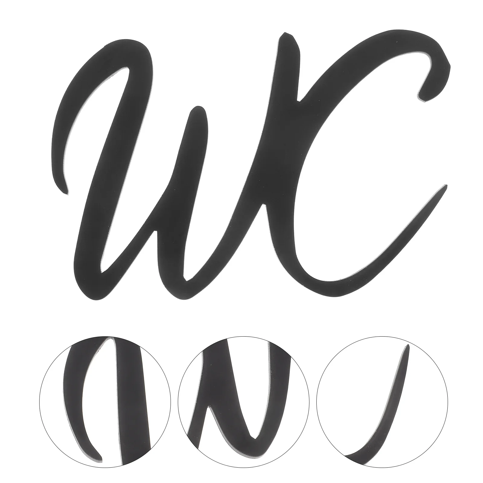 

Modern Unisex Restroom Iron Bathroom Door Sign Self-Adhesive Easy Installation Clear Visibility Office Home Decor Wall