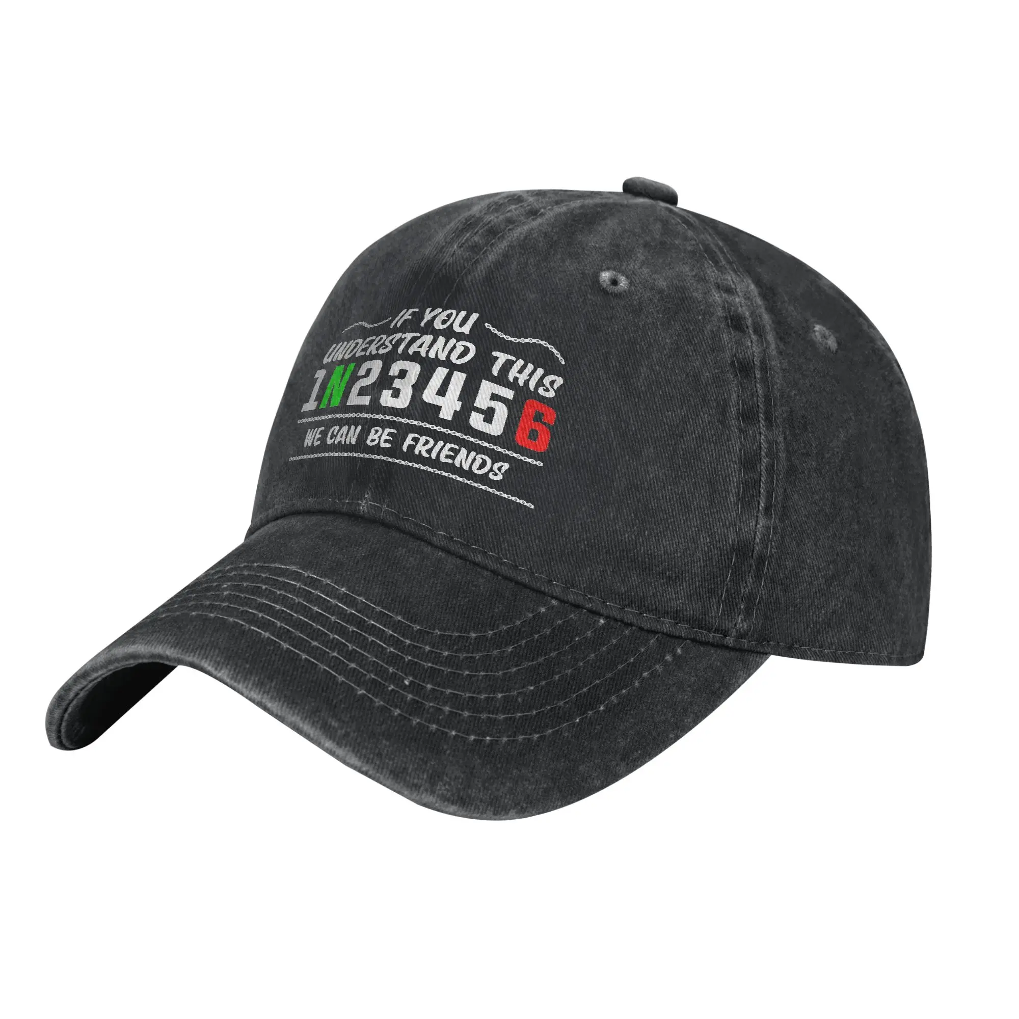 Understand Motorcycle Gear Biker 1N23456 Baseball Caps  Distressed Denim Washed Hat Summer Unstructured Soft Headwear