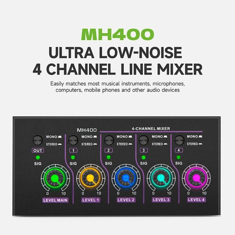 Mixer Mini Low Noise Sound Mixer Ultra-Compact Professional Mixer Sound Mixer Signal Amplifier Small Mixer