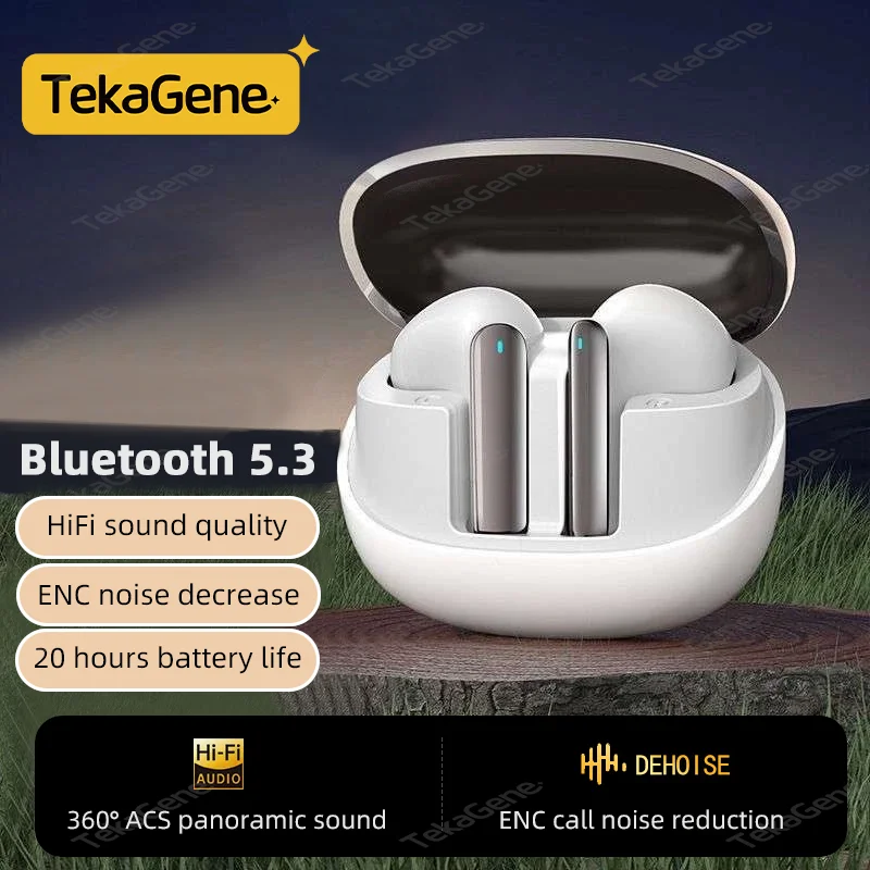 

Bluetooth 5.3 TWS HiFi Wireless Earphones Touch Waterproof Life Earbuds ENC HD Call For iPhone 15 14 13 Samsung Huawei Xiaomi