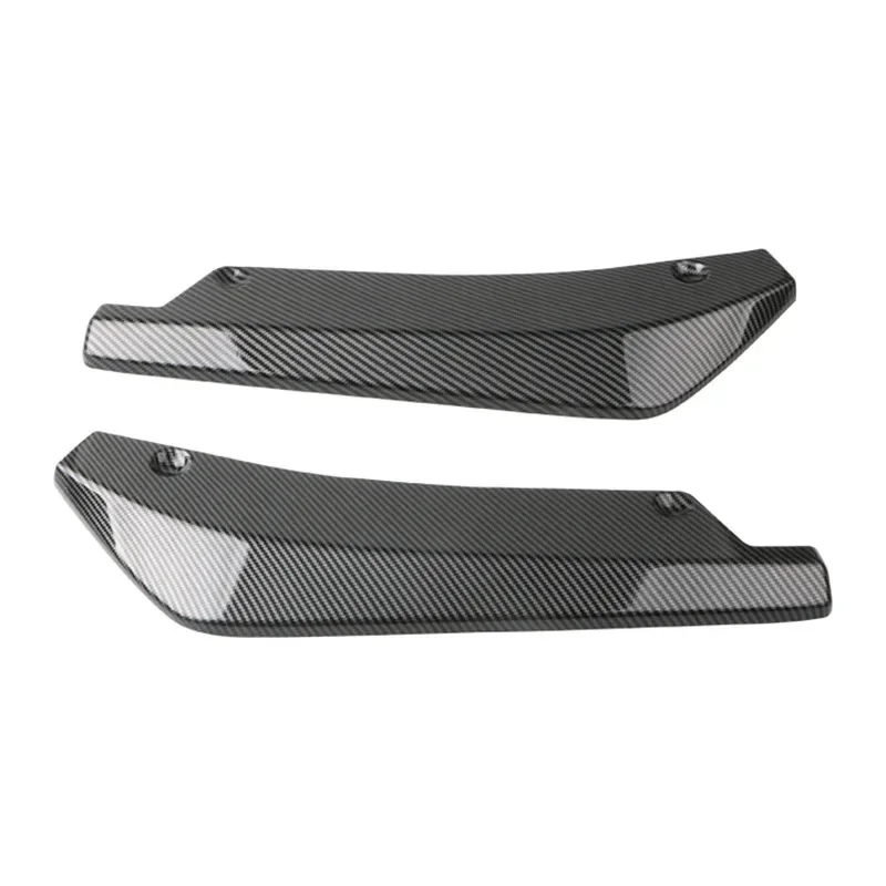 2026 2pcs Universal Car Rear Bumper Lip Diffuser Splitter Spoiler Scratch Protector Black Carbon Fiber Rear Lip Wrap Angle Split