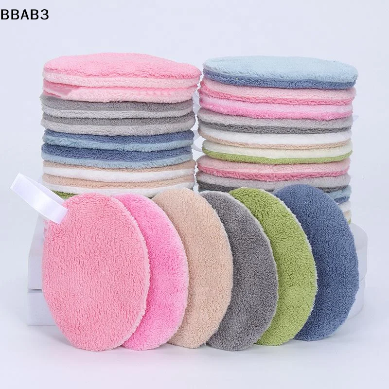 【B】1Pcs Machine Washable 8cm Round/Heart Absorbent Face Wash Pads Reusable Makeup Remover Tool Suitable For All Skin Types
